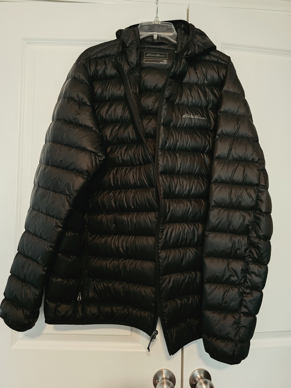 Eddie Bauer Men's Black Quilted Packable Down Puffer Jacket
